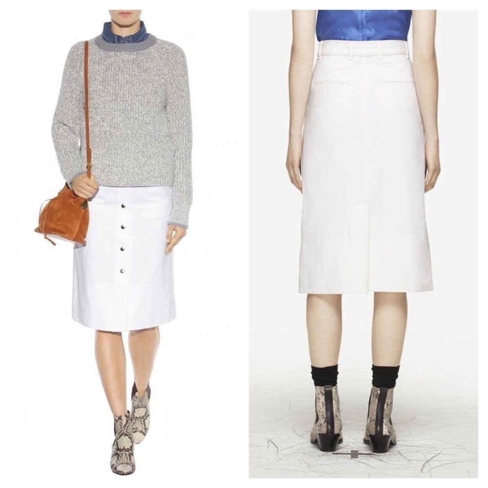 Rag & Bone / Branson white button down skirt NWT